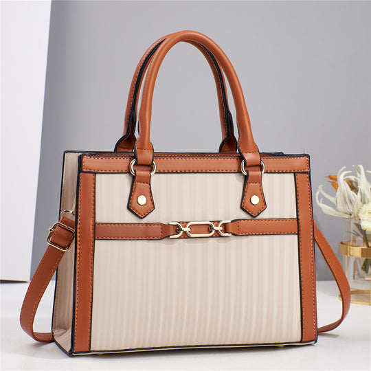 Damen trendige Handtasche mit strukturiertem Obermaterial und abnehmbaren Schulterriemen Nord Taschen