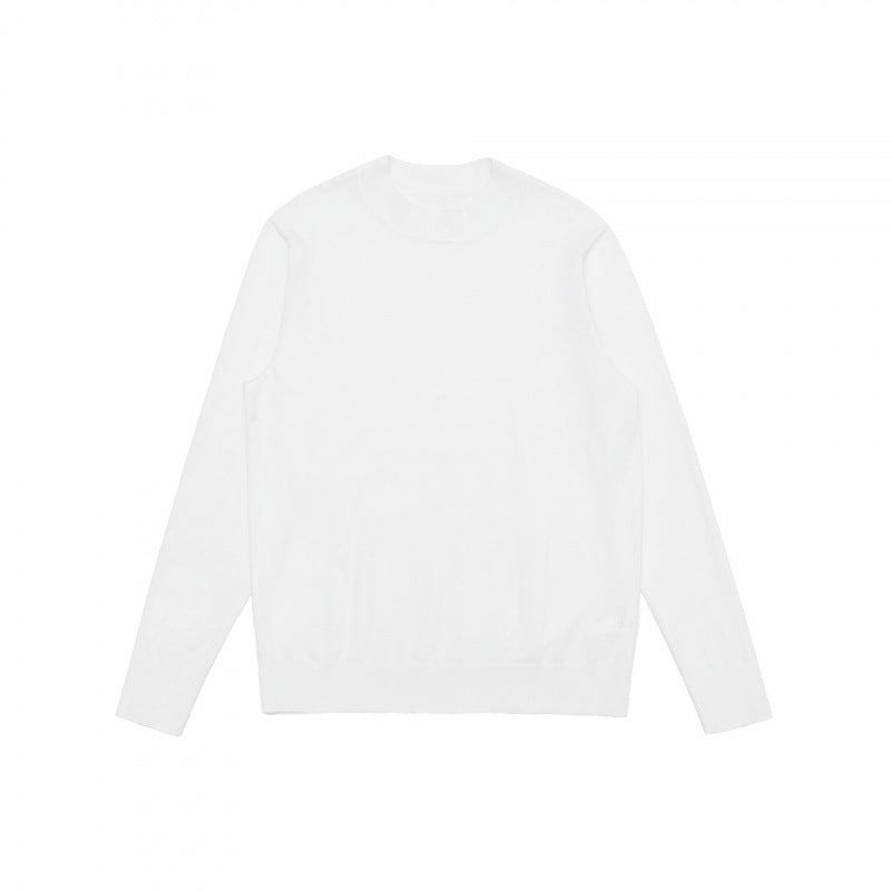 Herren Feiner Merino‑Mix Rundhals‑Pullover mit schmaler Silhouette und gerippten Abschlüssen Nord Taschen