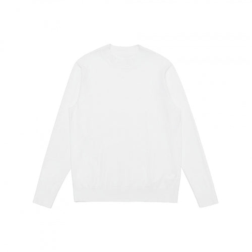 Herren Feiner Merino‑Mix Rundhals‑Pullover mit schmaler Silhouette und gerippten Abschlüssen Nord Taschen