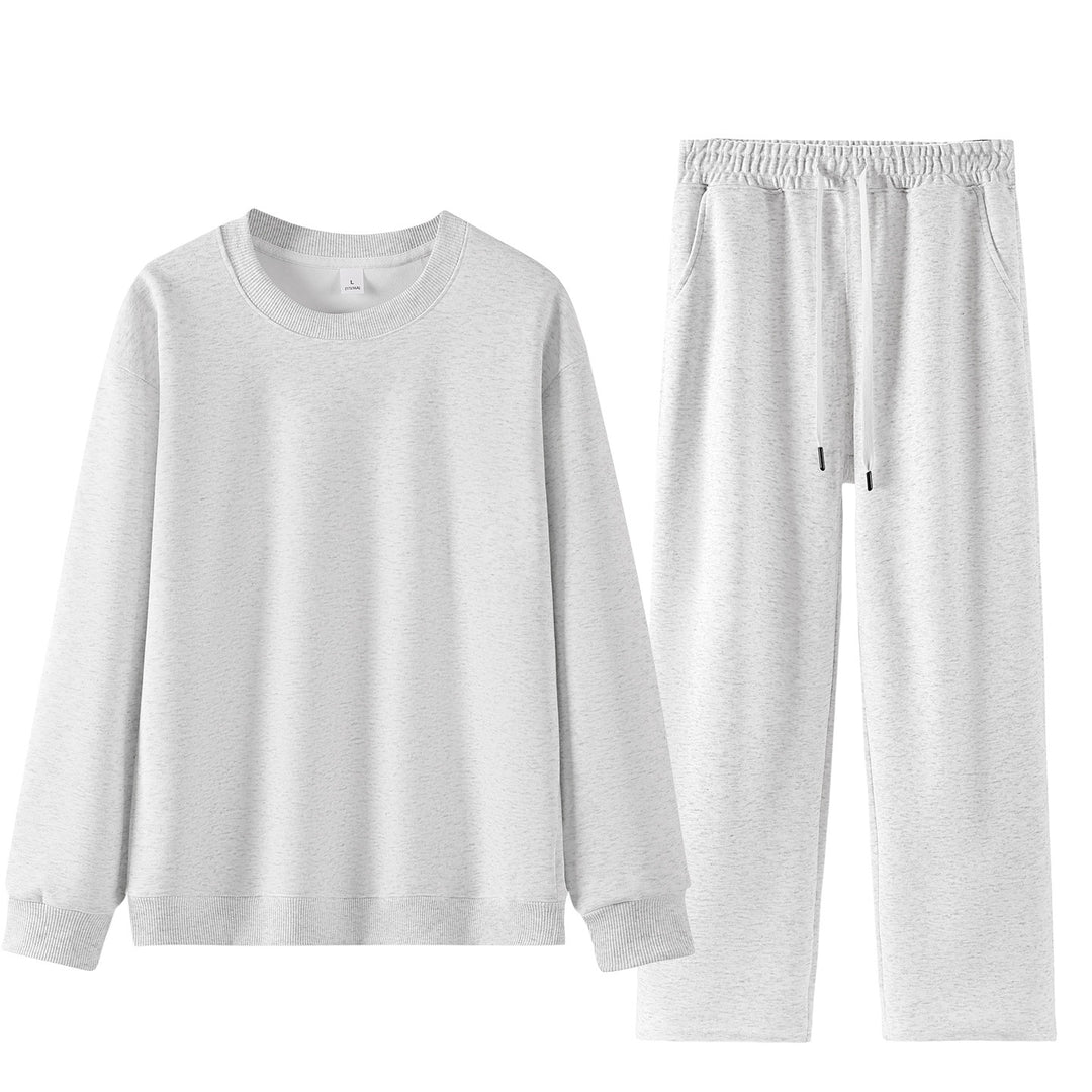 Unisex Weites Lounge-Set aus weichem Baumwollmix mit Rundhals-Sweatshirt und Kordel-Jogginghose Nord Taschen