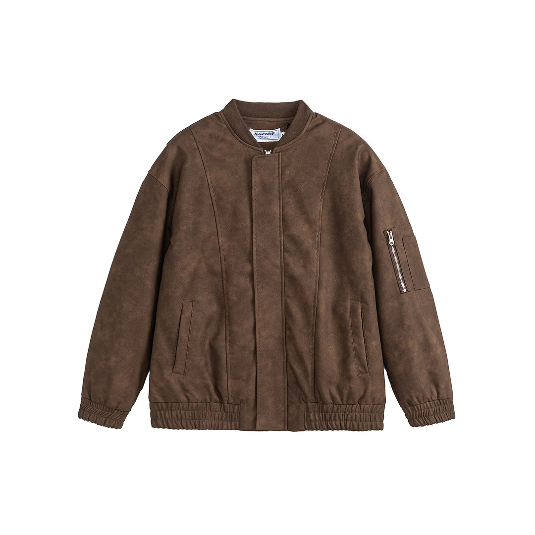 Unisex Boxy-wattierte Kapuzen‑Bomberjacke mit Veloursoptik, Cordkragen und Ärmel‑Zip Nord Taschen