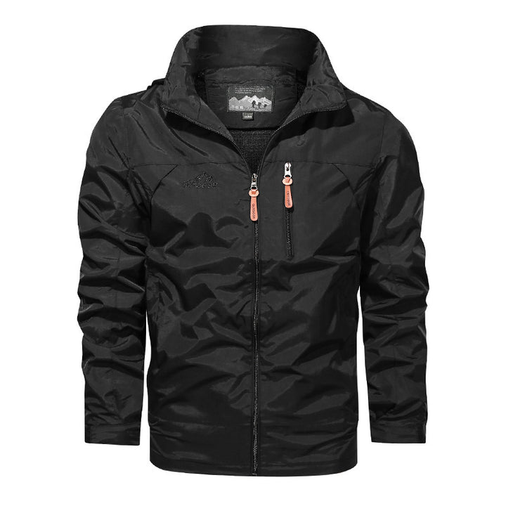 Herren  leichte Outdoorjacke Windbreaker mit wasserabweisender Beschichtung und atmungsaktivem Meshfutter Nord Taschen