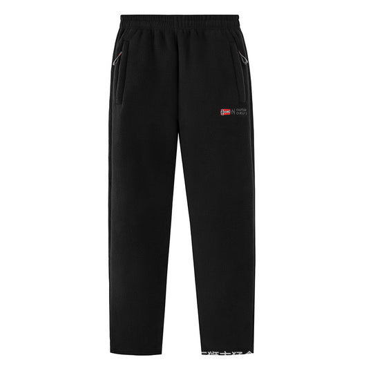 Damen Bequeme Thermo-Fleece-Jogginghose mit Gummibund und Reißverschlusstaschen Nord Taschen