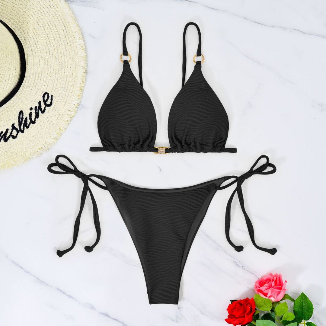 Damen Hochwertiges Triangel-Bikini-Set mit verstellbaren Trägern
