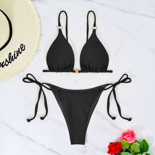 Damen Hochwertiges Triangel-Bikini-Set mit verstellbaren Trägern