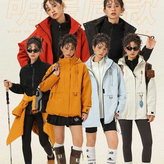 Damen Kapuzen-Utility-Parka mit wasserdichter Membran, großen Fronttaschen & verstellbarem Saum Nord Taschen