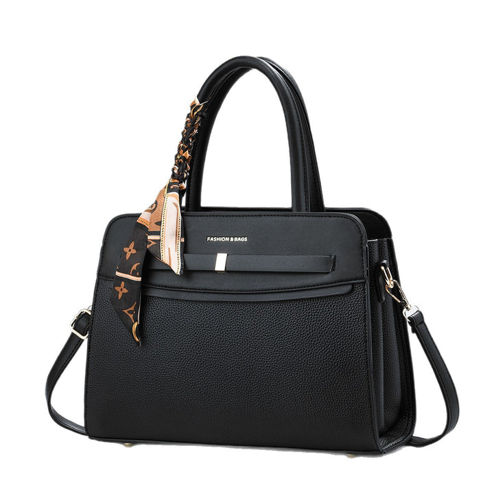 Damen elegante Handtasche mit praktischen Fächern und verspieltem Schal Nord Taschen