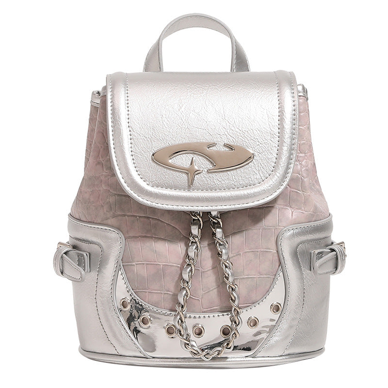 Damen Rucksacktasche mit modischem Kroko-Design und eleganten Metallakzenten Nord Taschen