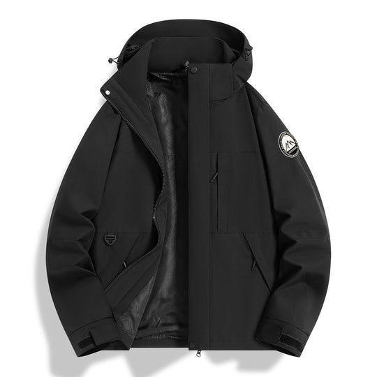 Damen Wasserfeste technische Kapuzenjacke mit verschweißten Nähten und verstellbaren Bündchen Nord Taschen