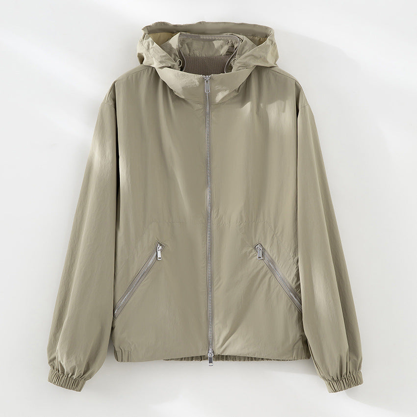 Damen Ultralight Übergangsjacke mit hohem Kragen, diagonalen Reißverschlusstaschen und elastischem Saum Nord Taschen
