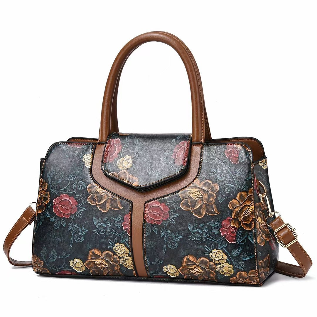 Damen stilvolle Handtasche mit floralem Design Nord Taschen
