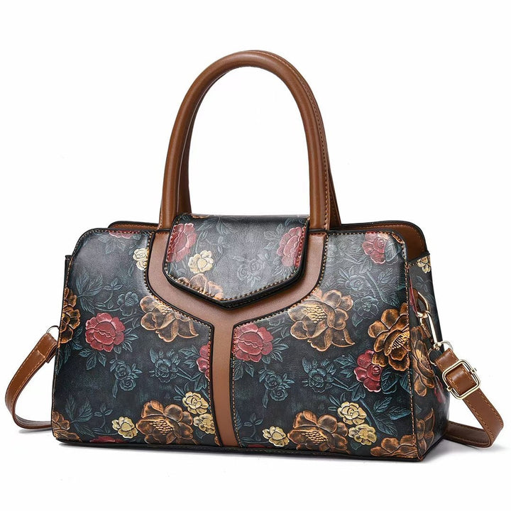 Damen stilvolle Handtasche mit floralem Design Nord Taschen