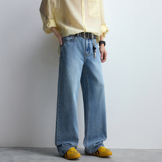 Damen Relaxed-Jeans mit extra weitem Bein, hoher Bund und cleanem Minimal-Design Nord Taschen