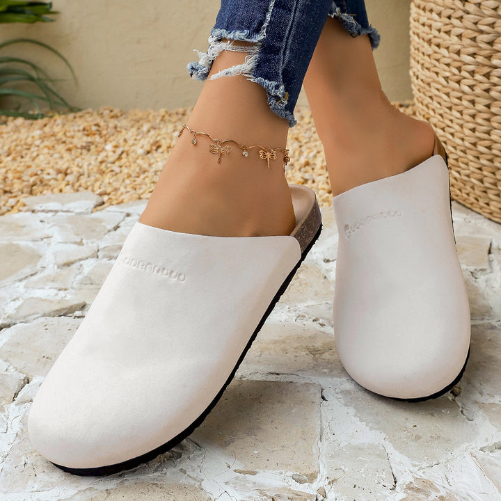 Damen Bequeme Clogs aus weichem Wildleder mit anatomisch geformtem Fußbett