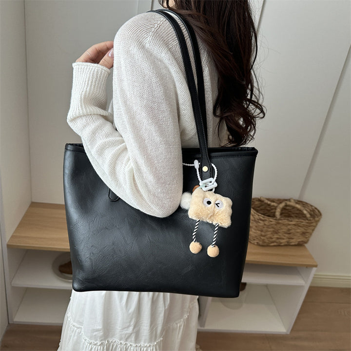 Damen klassische Tote-Bag mit charmantem Plüschtieranhänger Nord Taschen
