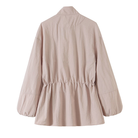 Damen Leichte wattierte Windjacke mit Stehkragen und Polka‑Dot‑Print Nord Taschen