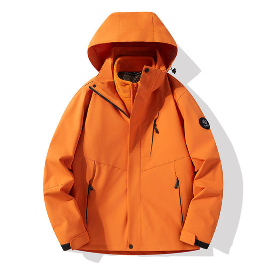Herren Softshell-Outdoorjacke mit abnehmbarer Fleece‑Innenlage, verstellbarer Kapuze und wasserabweisenden Reißverschlüssen Nord Taschen