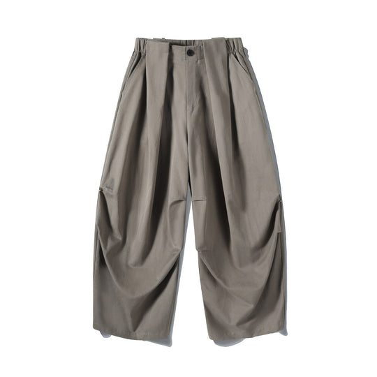 Damen Weite Culotte-Hose mit hohem Bund, Plissee-Detail und Utility-Panel Nord Taschen