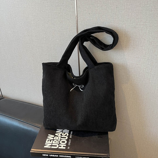Damen trendige Baumwoll-Tragetasche mit modischer Schnürung Nord Taschen