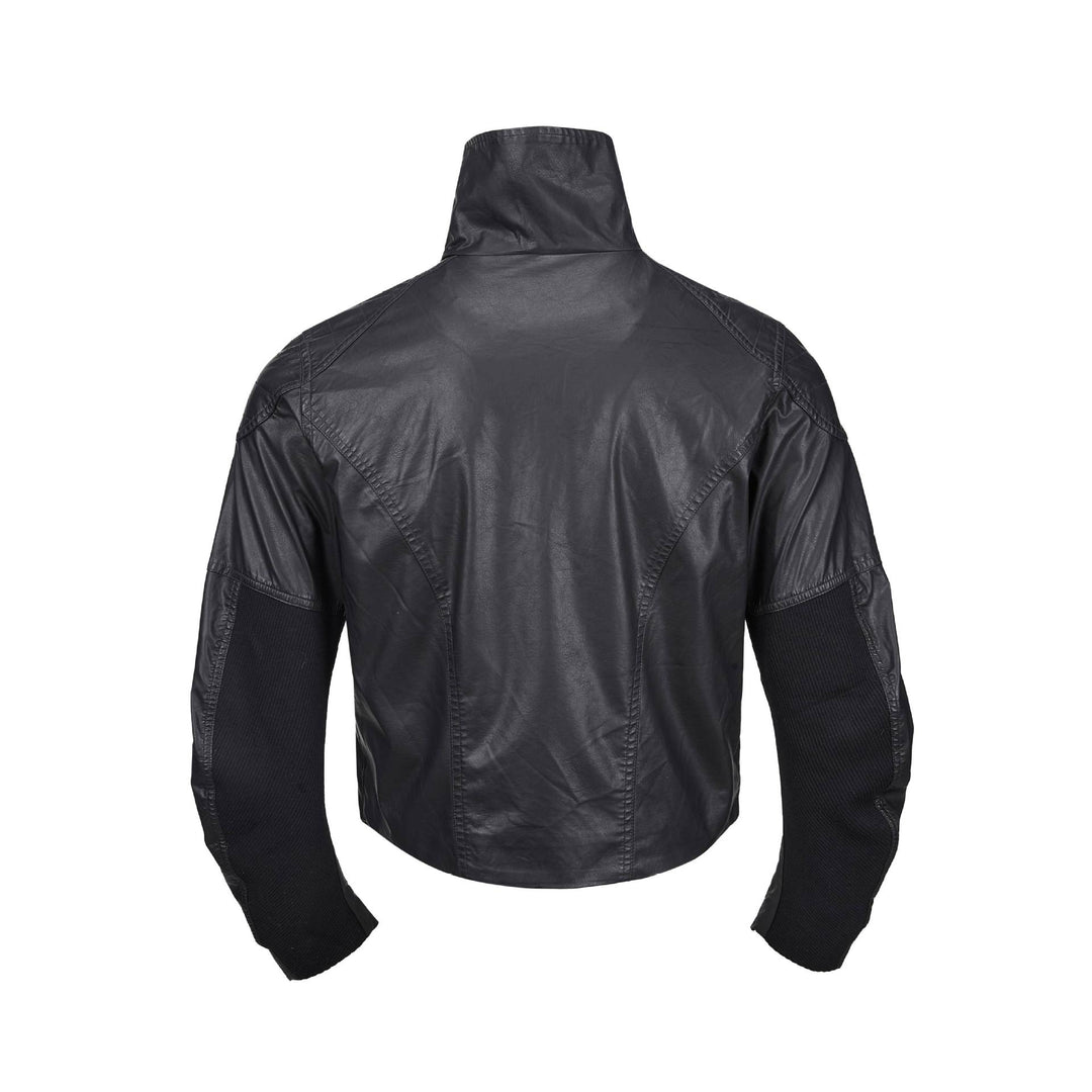 Herren Lederoptik‑Blouson mit hohem Stehkragen und Reißverschluss‑Brusttaschen Nord Taschen