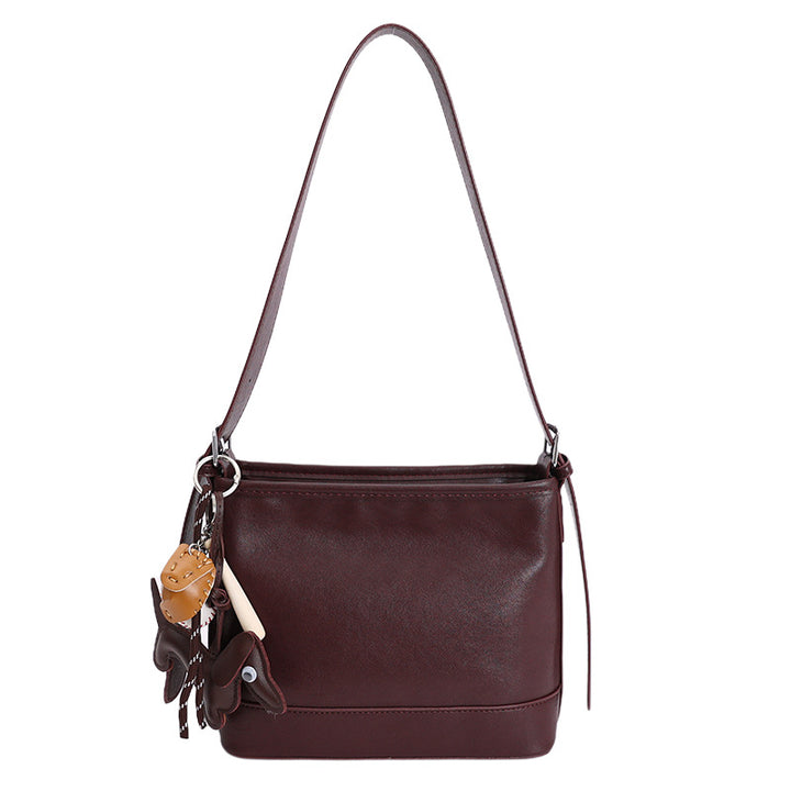 Damen praktische Schultertasche mit abnehmbarem Anhänger Nord Taschen