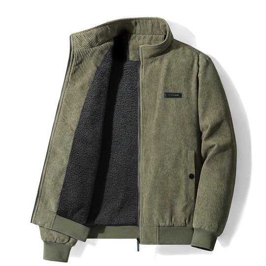 Herren Weiche Cordjacke mit Fleece-Futter Nord Taschen