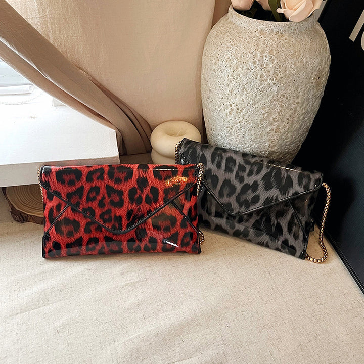 Damen elegante Clutch mit Leopard-Design Nord Taschen