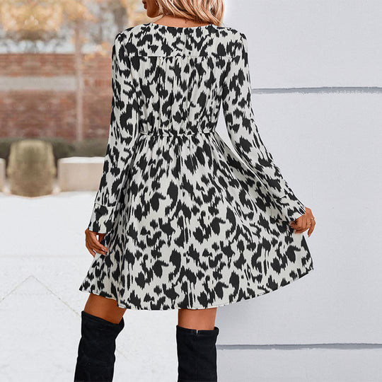 Damen Elegantes Wickelkleid mit Dekorativen Details Nord Taschen