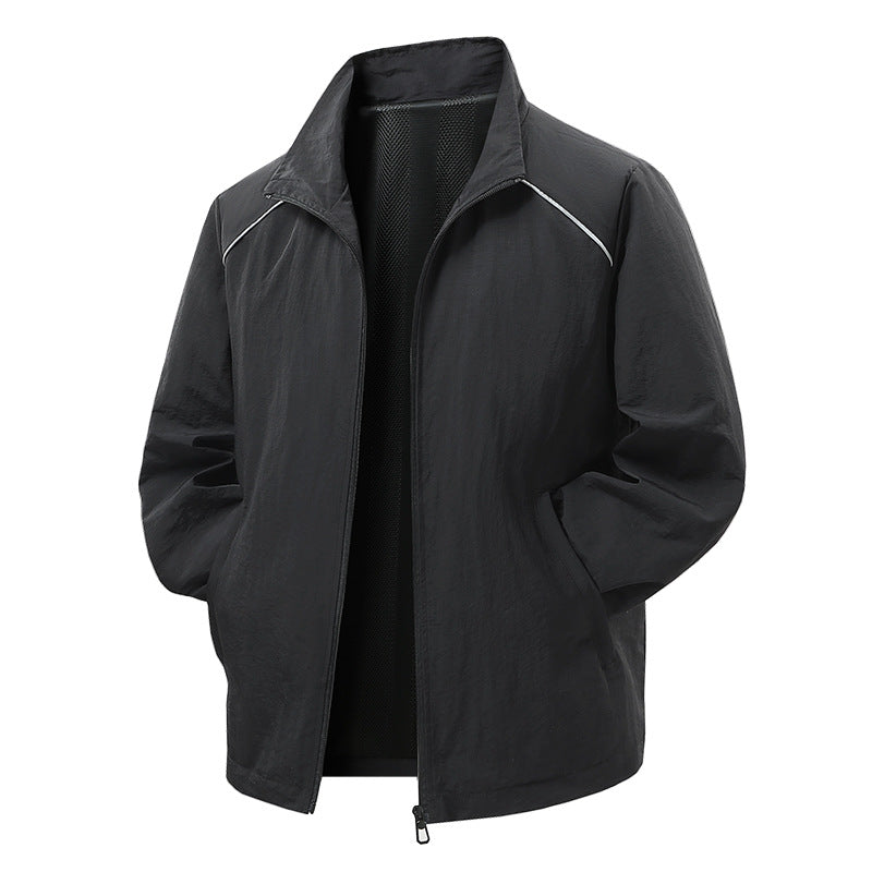 Herren Leichte Wind- und Regenjacke mit Mesh-Innenfutter und reflektierenden Schulterpaspeln Nord Taschen