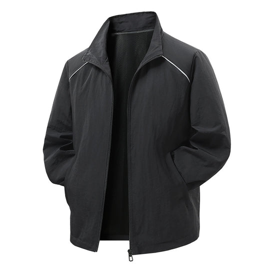 Herren Leichte Wind- und Regenjacke mit Mesh-Innenfutter und reflektierenden Schulterpaspeln Nord Taschen
