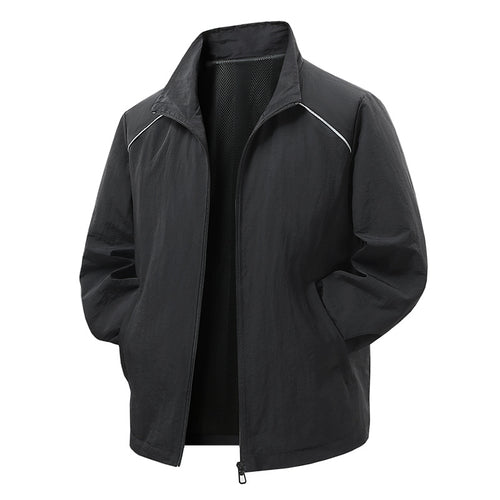 Herren Leichte Wind- und Regenjacke mit Mesh-Innenfutter und reflektierenden Schulterpaspeln Nord Taschen