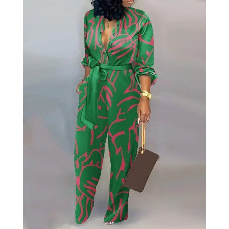 Damen Denim Jumpsuit mit modischem Patchwork-Design und praktischen Taschen - Arvani