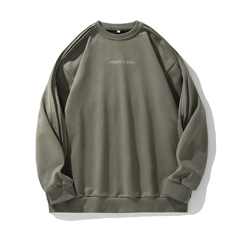 Unisex Oversize-Sweatshirt im Minimalstil mit Schulterpaspeln und feiner Bruststickerei Nord Taschen