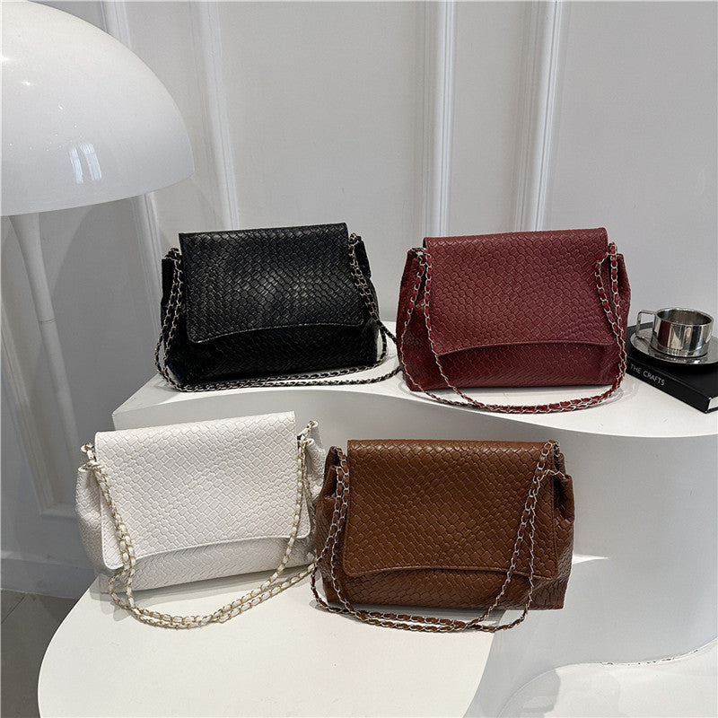 Damen Schultertasche aus hochwertigem geflochtenem Leder Nord Taschen