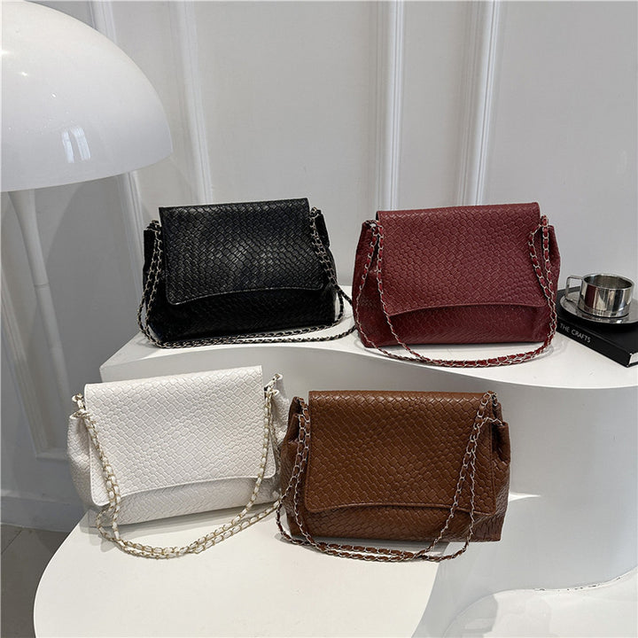 Damen Schultertasche aus hochwertigem geflochtenem Leder Nord Taschen