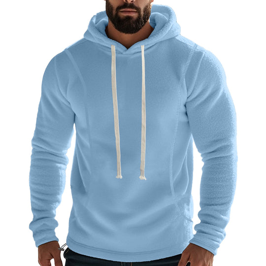 Kapuzenpullover Herren sportlich mit Kontrastnähten