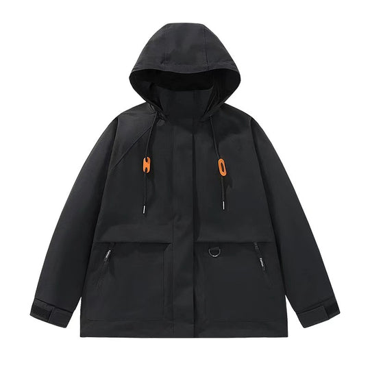 Herren Wattierte Softshell-Funktionsjacke mit Kapuze, Fleece-Innenfutter & verdecktem Reißverschluss Nord Taschen