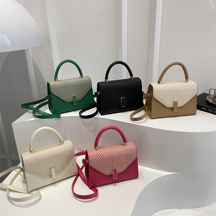 Damen elegante Umhängetasche mit strukturiertem Leder und glänzenden Akzenten Nord Taschen