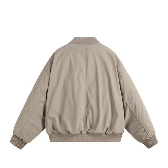 Unisex Kurz geschnittene Oversize-Pufferjacke mit Utility-Ärmeltasche und Rippenbündchen Nord Taschen