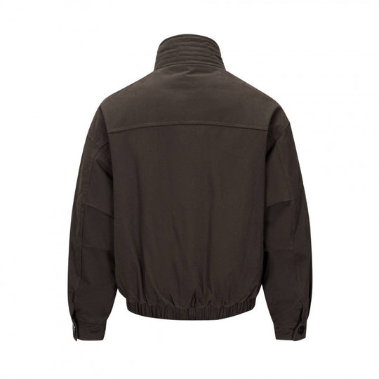 Herren Kurzblouson im Field-Look mit verstärktem Stehkragen, markanter Knopfleiste und Tunnelzugsaum Nord Taschen