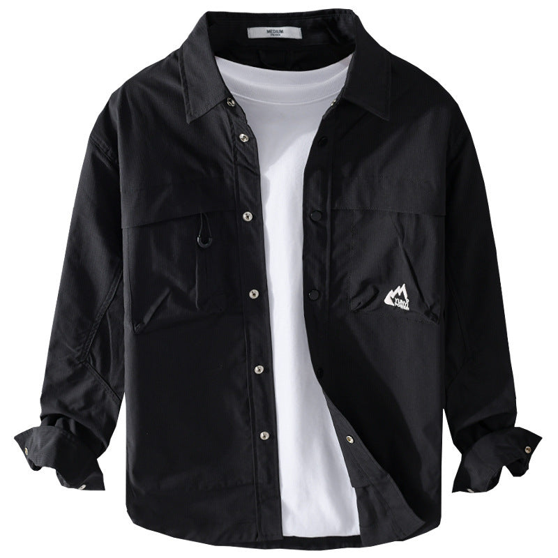 Herren Utility-Overshirt im Field-Stil mit Druckknopf-Leiste und Doppelbrusttaschen Nord Taschen