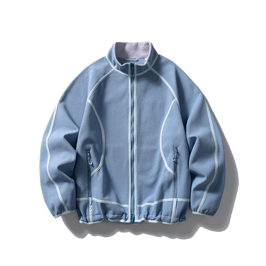 Unisex Struktur-Fleecejacke mit Reißverschluss, Raglanärmeln und elastischem Saum Nord Taschen