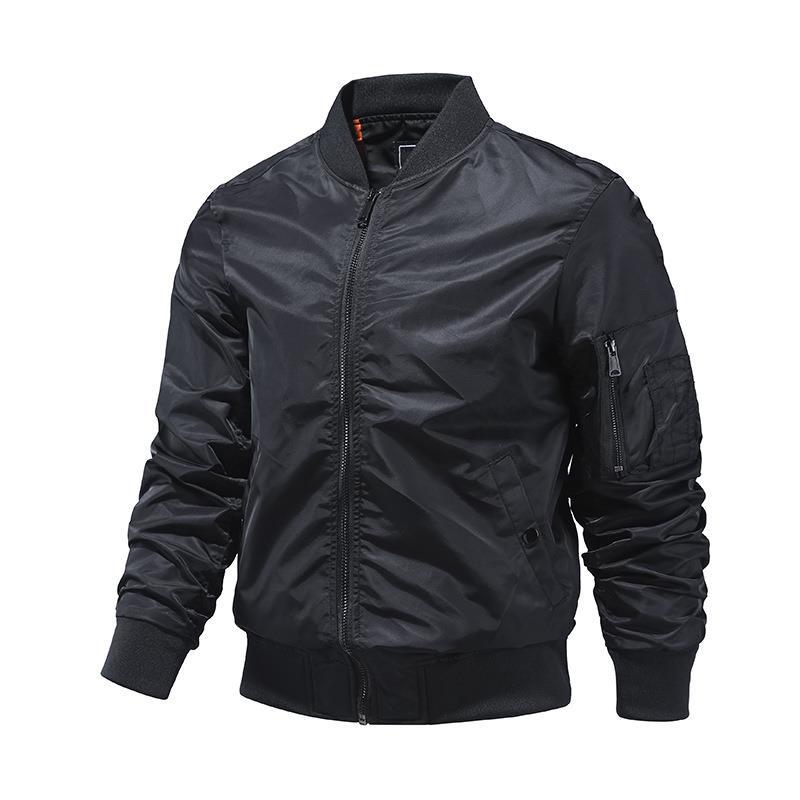 Herren leichte Nylon-Bomberjacke im Aviator-Utility-Stil mit Ärmeltasche Nord Taschen