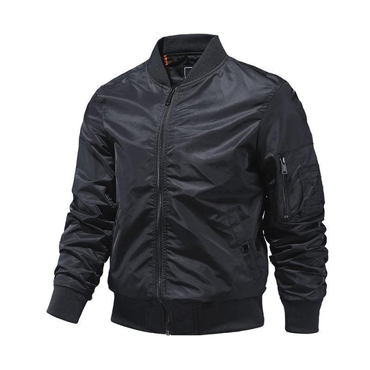 Herren leichte Nylon-Bomberjacke im Aviator-Utility-Stil mit Ärmeltasche Nord Taschen