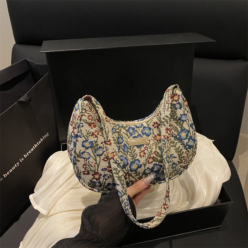 Damen Umhängetasche mit traditionellem Blumenmuster Nord Taschen