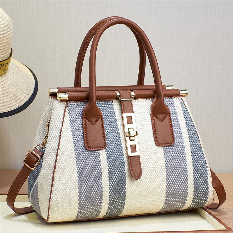Damen edle Tote-Tasche mit strukturiertem Gewebe und vielseitigem Tragegurt Nord Taschen