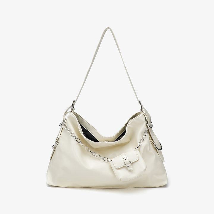Damen Hobo-Tasche mit dekorativen Kettendetails und praktischem Faltendesign Nord Taschen