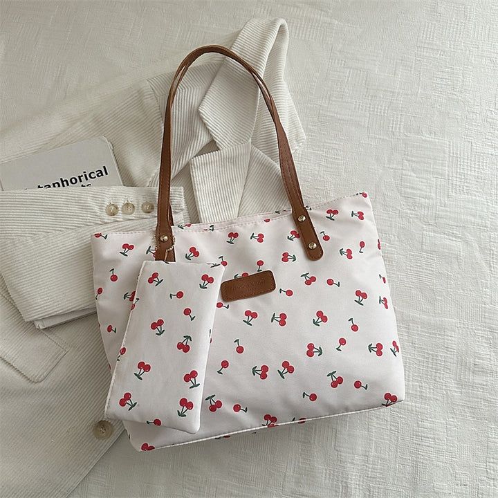 Damen praktische Handtasche mit Kirschmotiv Nord Taschen