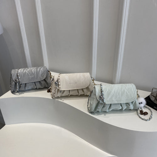 Damen modische Clutch-Tasche mit plissiertem Design Nord Taschen