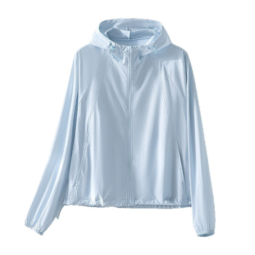 Damen Ultraleichte Kapuzen-Windjacke mit Raglanärmeln und Reißverschlusstaschen Nord Taschen